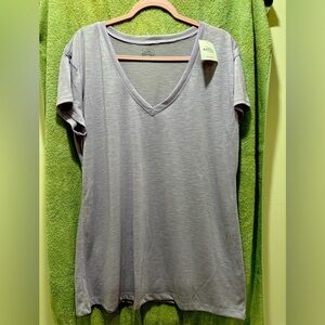 Lucky Brand Light Gray V-Neck Tee